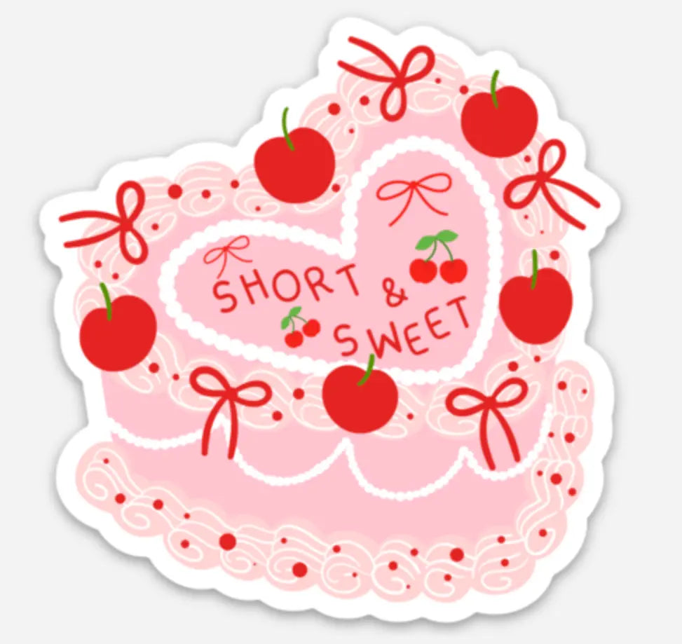 inviting affairs paperie - Short and Sweet Cake Sticker (Sabrina Carpenter) - The Disco Edit