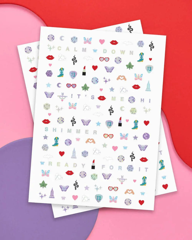 Era's Nail Stickers, Girl Swiftie Gift, Activity - The Disco Edit