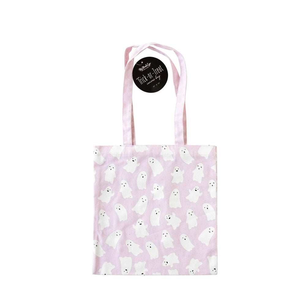 My Mind’s Eye - PLCB101 - Pink Ghosts Canvas Trick or Treat Bag - The Disco Edit