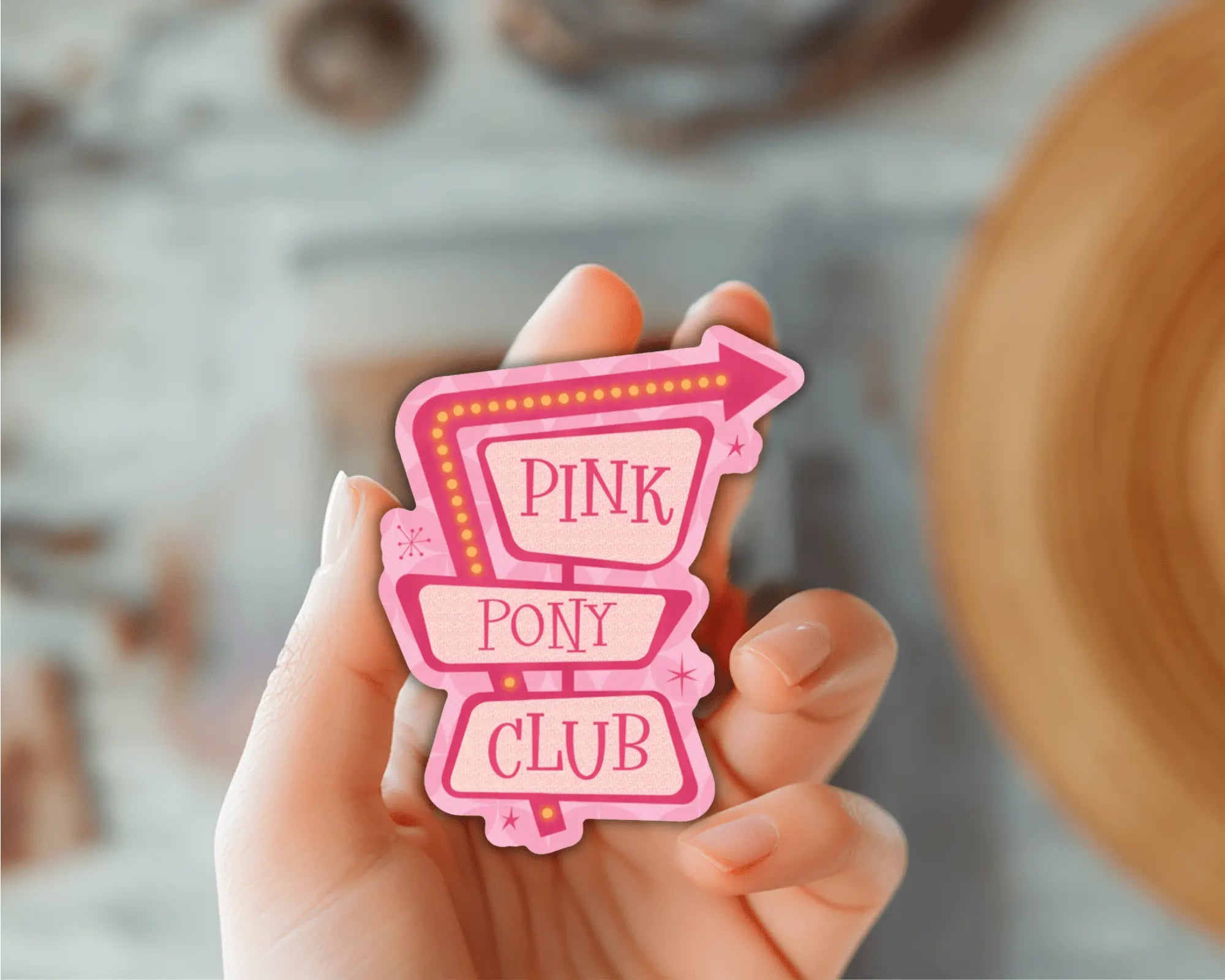 inviting affairs paperie - Pink Pony Club Sign Sticker (Chappell Roan) - The Disco Edit