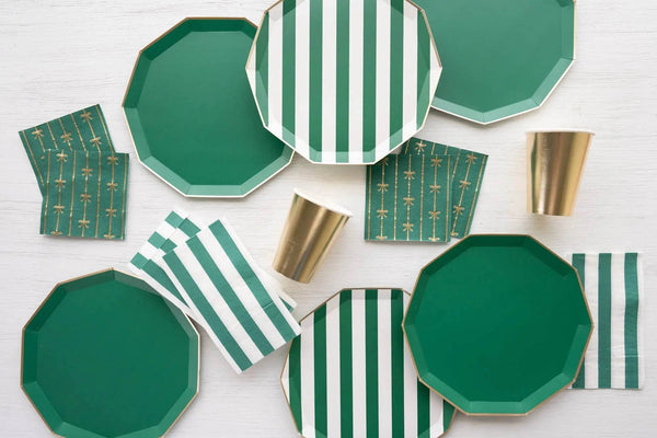 Bonjour Fête - EMERALD GREEN SIGNATURE BOW SMALL NAPKINS - The Disco Edit