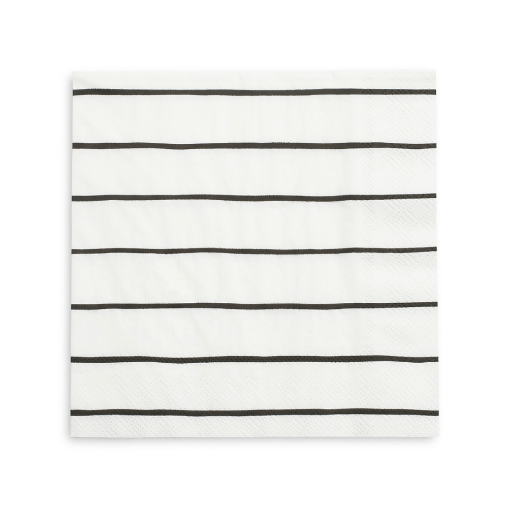 Jollity & Co. + Daydream Society - Frenchie Striped Large Napkins - 16 Pk.: Clementine - The Disco Edit