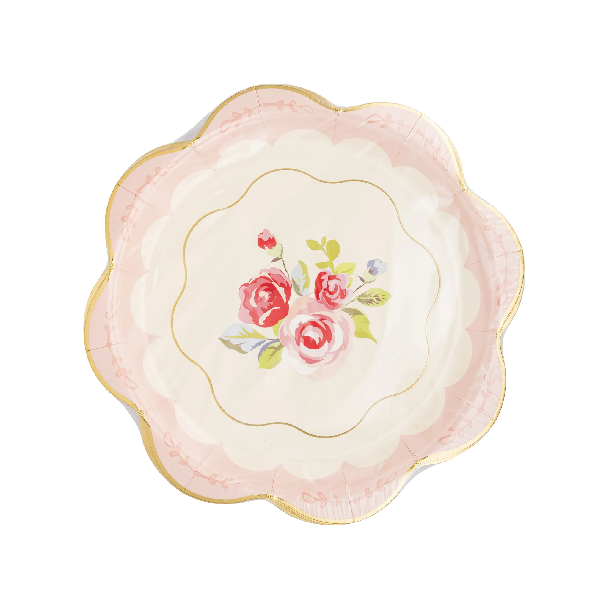 My Mind’s Eye - PLTEA40 - Tea Party Scalloped Round Paper Plate - The Disco Edit