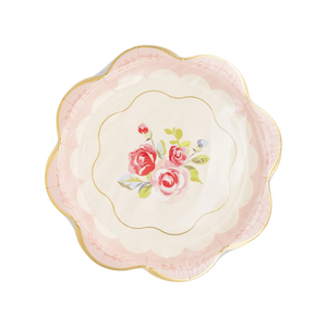My Mind’s Eye - PLTEA40 - Tea Party Scalloped Round Paper Plate - The Disco Edit