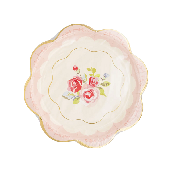 My Mind’s Eye - PLTEA40 - Tea Party Scalloped Round Paper Plate - The Disco Edit