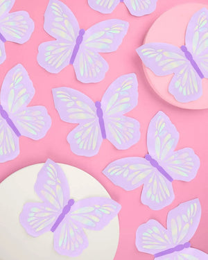 xo, Fetti - Butterfly Napkins, Bachelorette, Baby Shower, Birthday Supplies - The Disco Edit