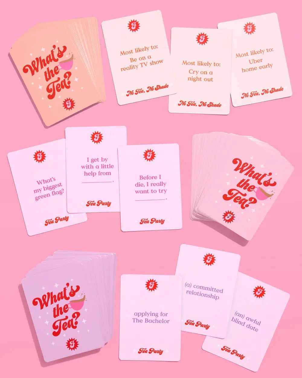 xo, Fetti - What's the Tea? Game - group card game - The Disco Edit