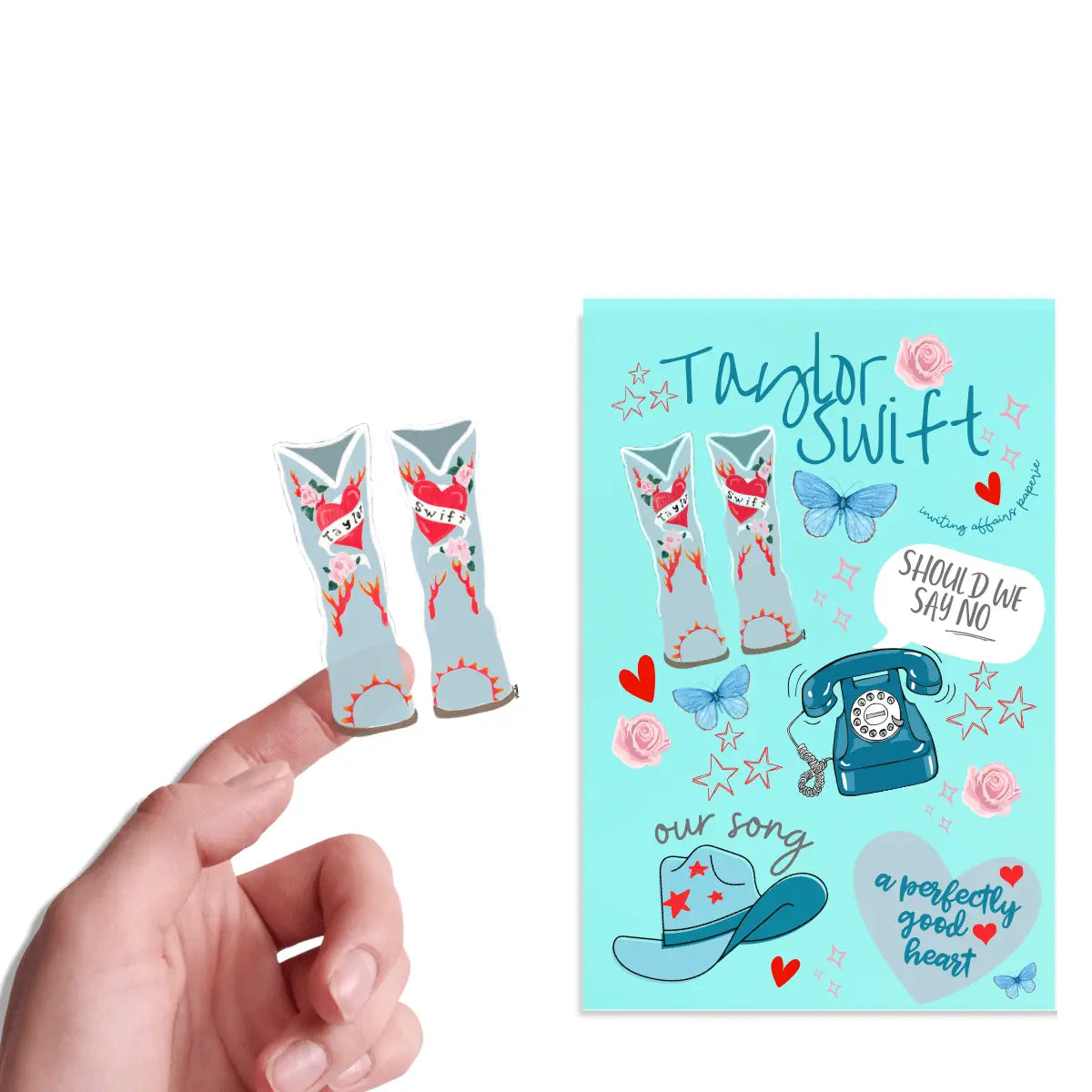 inviting affairs paperie - T.S Album Sticker Sheet (Taylor Swift) - The Disco Edit