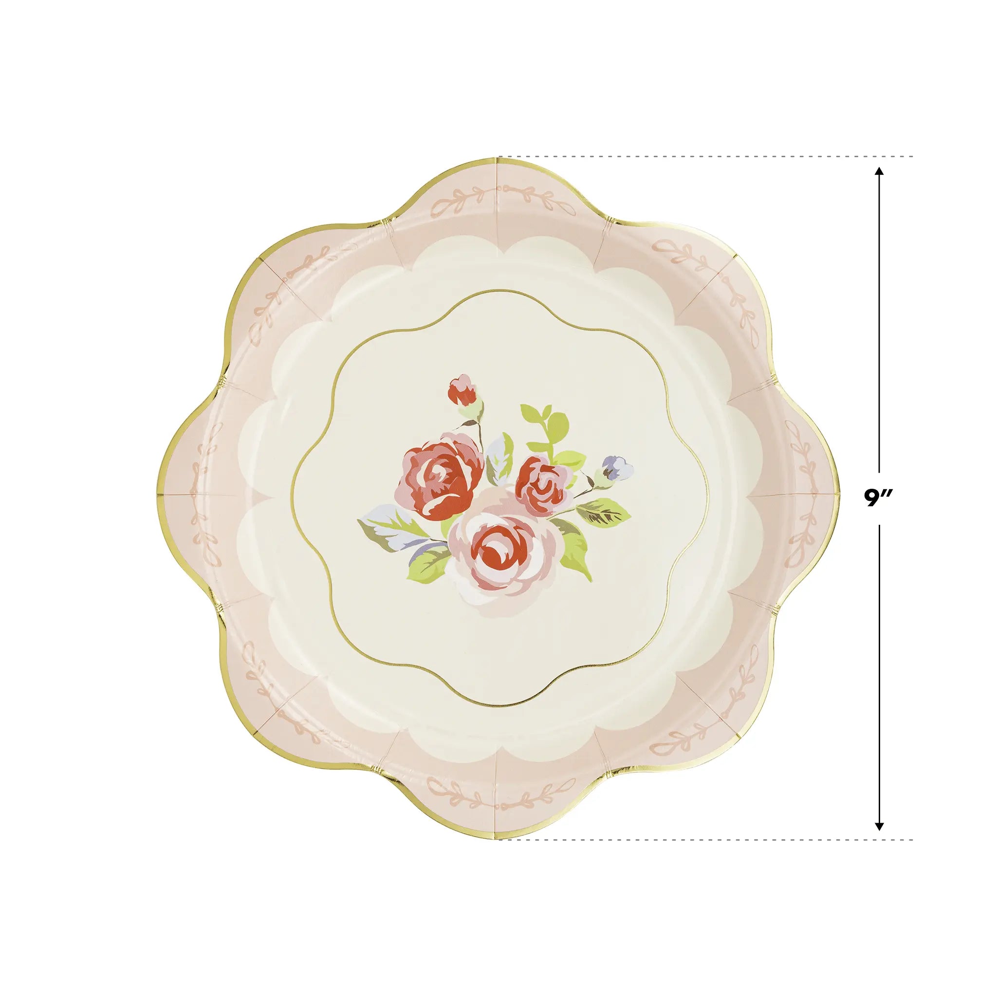 My Mind’s Eye - PLTEA40 - Tea Party Scalloped Round Paper Plate - The Disco Edit