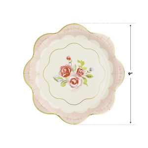 My Mind’s Eye - PLTEA40 - Tea Party Scalloped Round Paper Plate - The Disco Edit