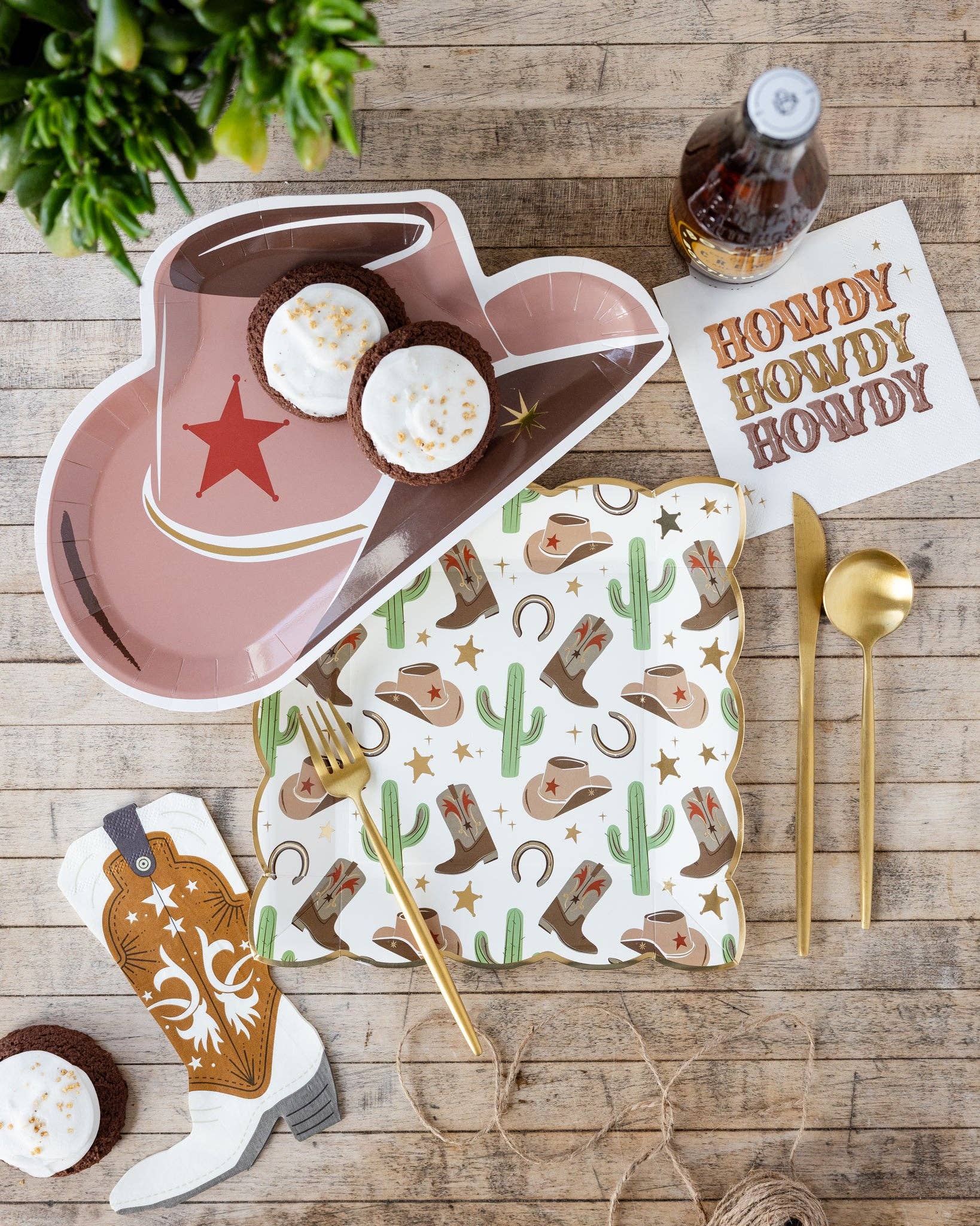 My Mind’s Eye - PLBCW38 - Cowboy Boot Shaped Guest Napkin - The Disco Edit