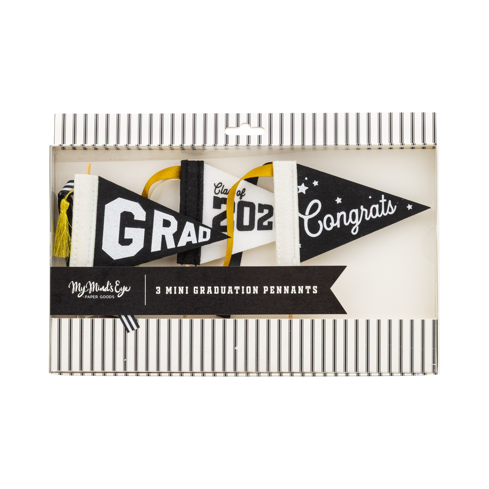 My Mind’s Eye - PLHB498 - Black Graduation Felt Pennant Banner Set