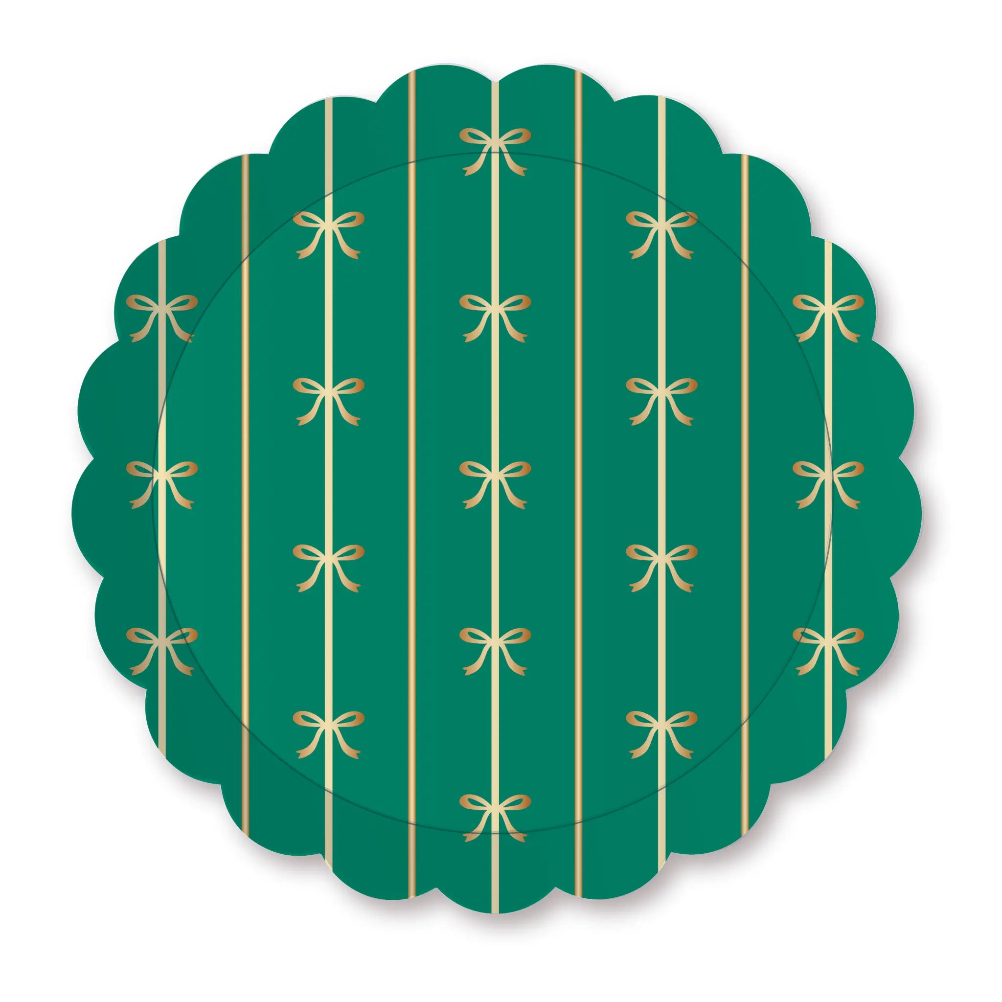 Bonjour Fête - EMERALD GREEN SIGNATURE BOW SMALL PLATES - The Disco Edit