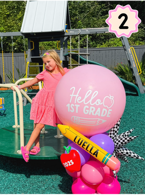 Back To School Custom Balloon Stack