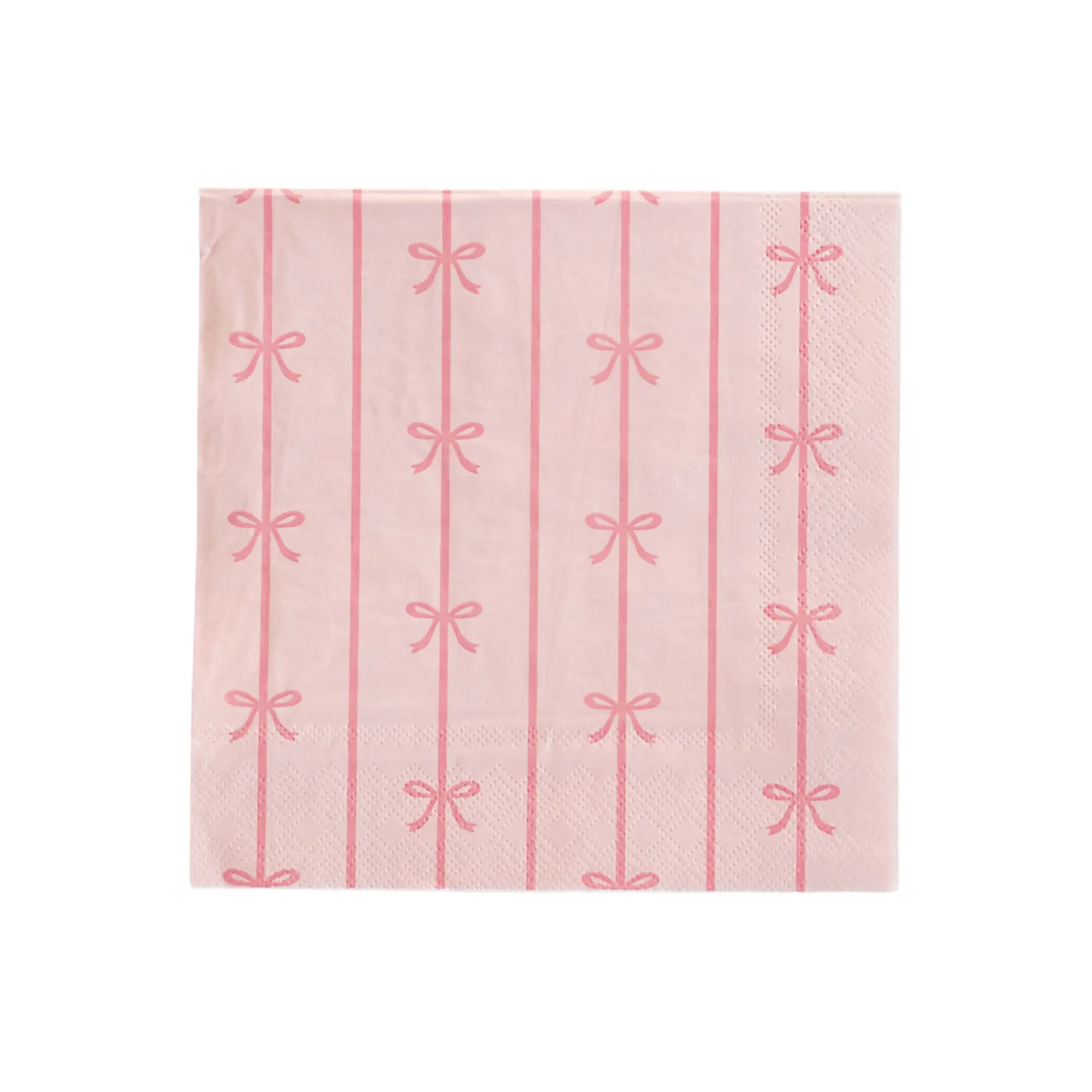 Bonjour Fête - PETAL PINK SIGNATURE BOW LARGE NAPKINS - The Disco Edit
