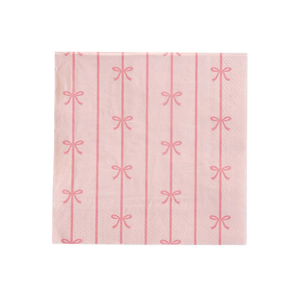 Bonjour Fête - PETAL PINK SIGNATURE BOW LARGE NAPKINS - The Disco Edit