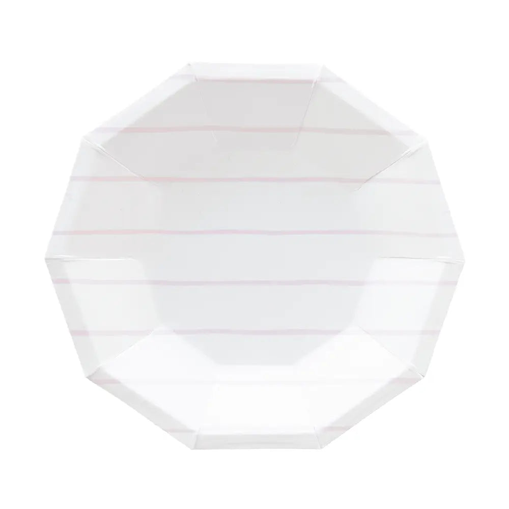 Jollity & Co. + Daydream Society - Frenchie Striped Large Plates - 8 Pk.: Clementine - The Disco Edit