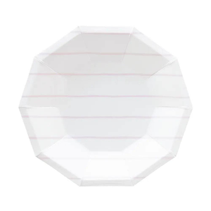 Jollity & Co. + Daydream Society - Frenchie Striped Large Plates - 8 Pk.: Clementine - The Disco Edit
