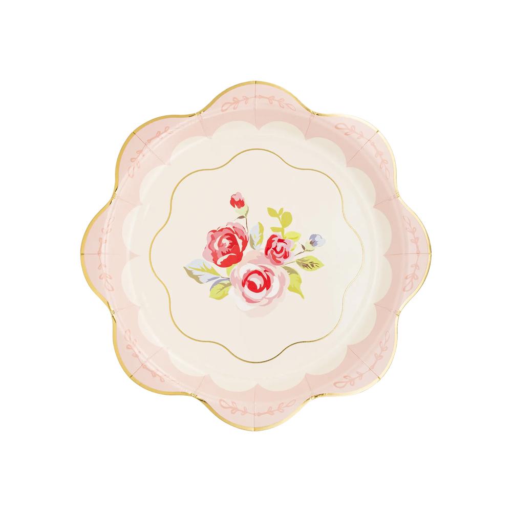 My Mind’s Eye - PLTEA40 - Tea Party Scalloped Round Paper Plate - The Disco Edit