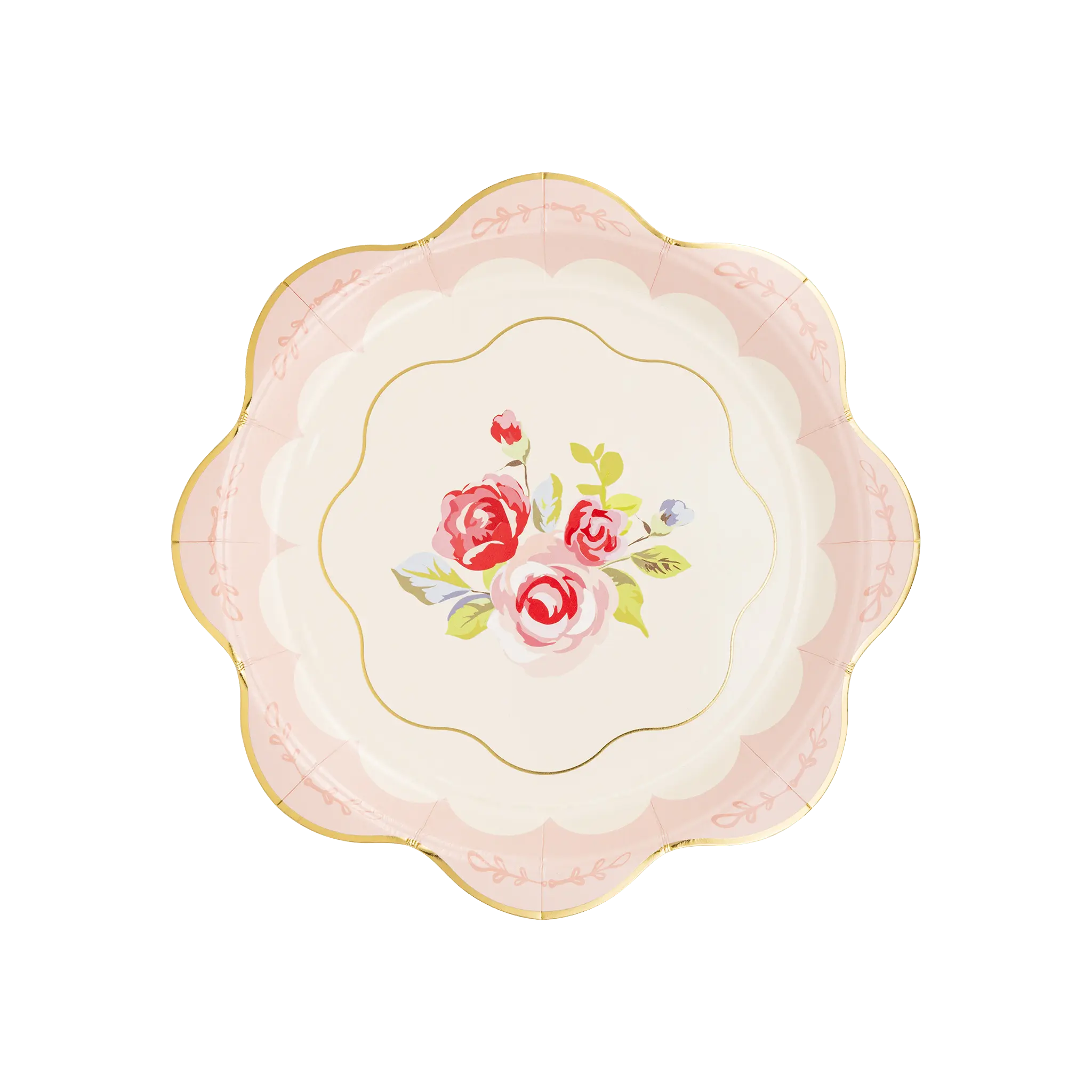 My Mind’s Eye - PLTEA40 - Tea Party Scalloped Round Paper Plate - The Disco Edit