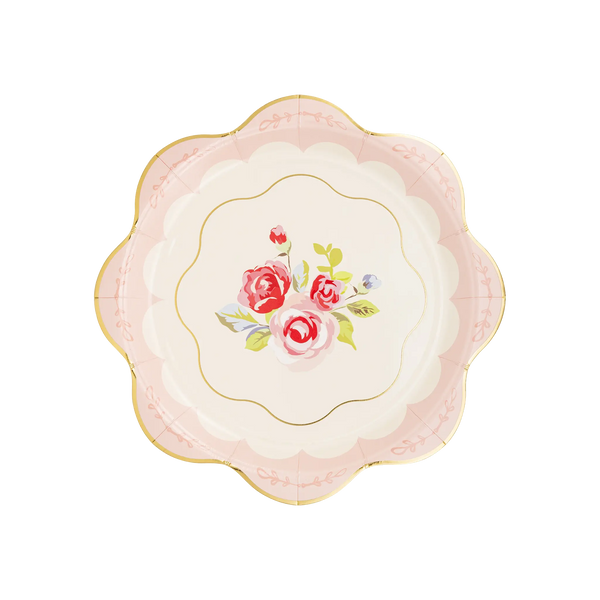 My Mind’s Eye - PLTEA40 - Tea Party Scalloped Round Paper Plate - The Disco Edit