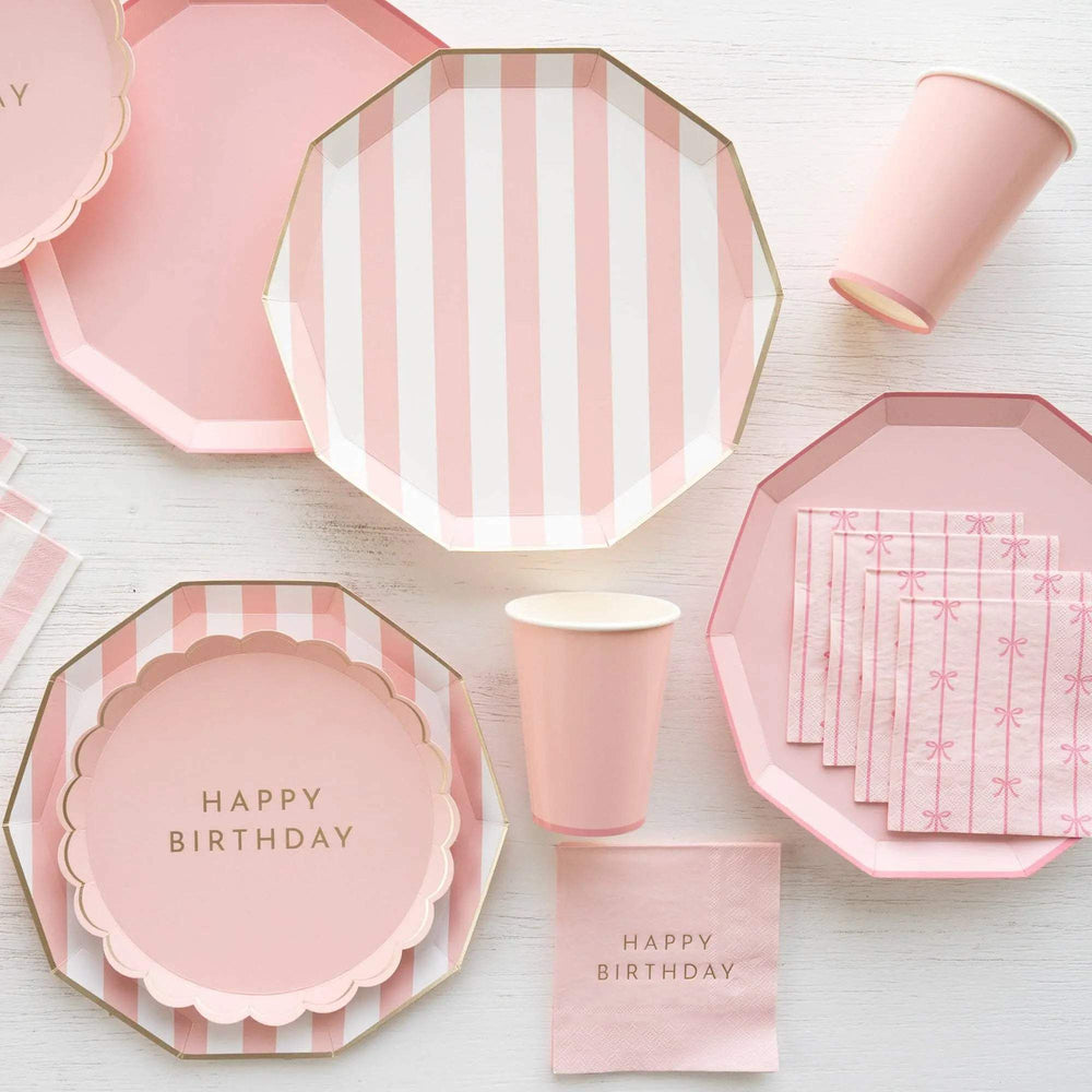 Bonjour Fête - PETAL PINK SIGNATURE BOW SMALL NAPKINS - The Disco Edit