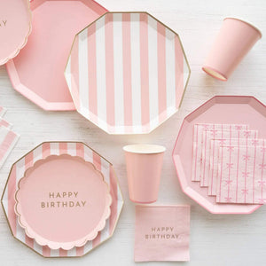 Bonjour Fête - PETAL PINK SIGNATURE BOW SMALL NAPKINS - The Disco Edit