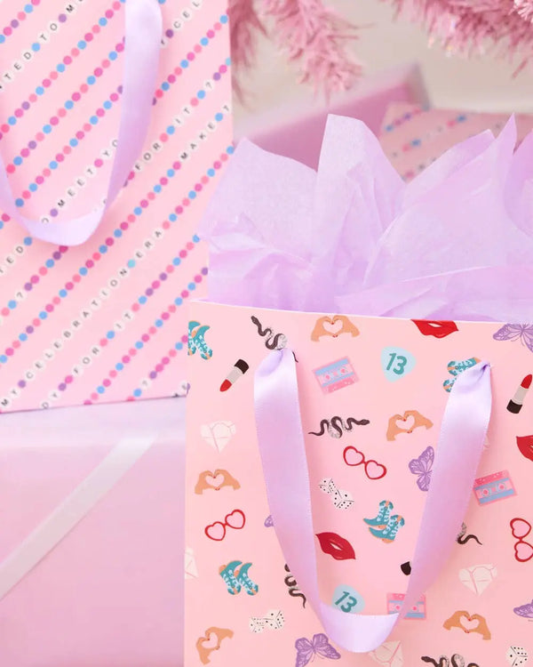 xo, Fetti - Gifting Era Bag Set - 6 gift bags, swiftie christmas birthday gift - The Disco Edit