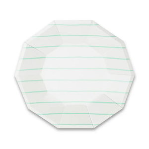 Jollity & Co. + Daydream Society - Frenchie Striped Large Plates - 8 Pk.: Clementine Jollity & Co. + Daydream Society