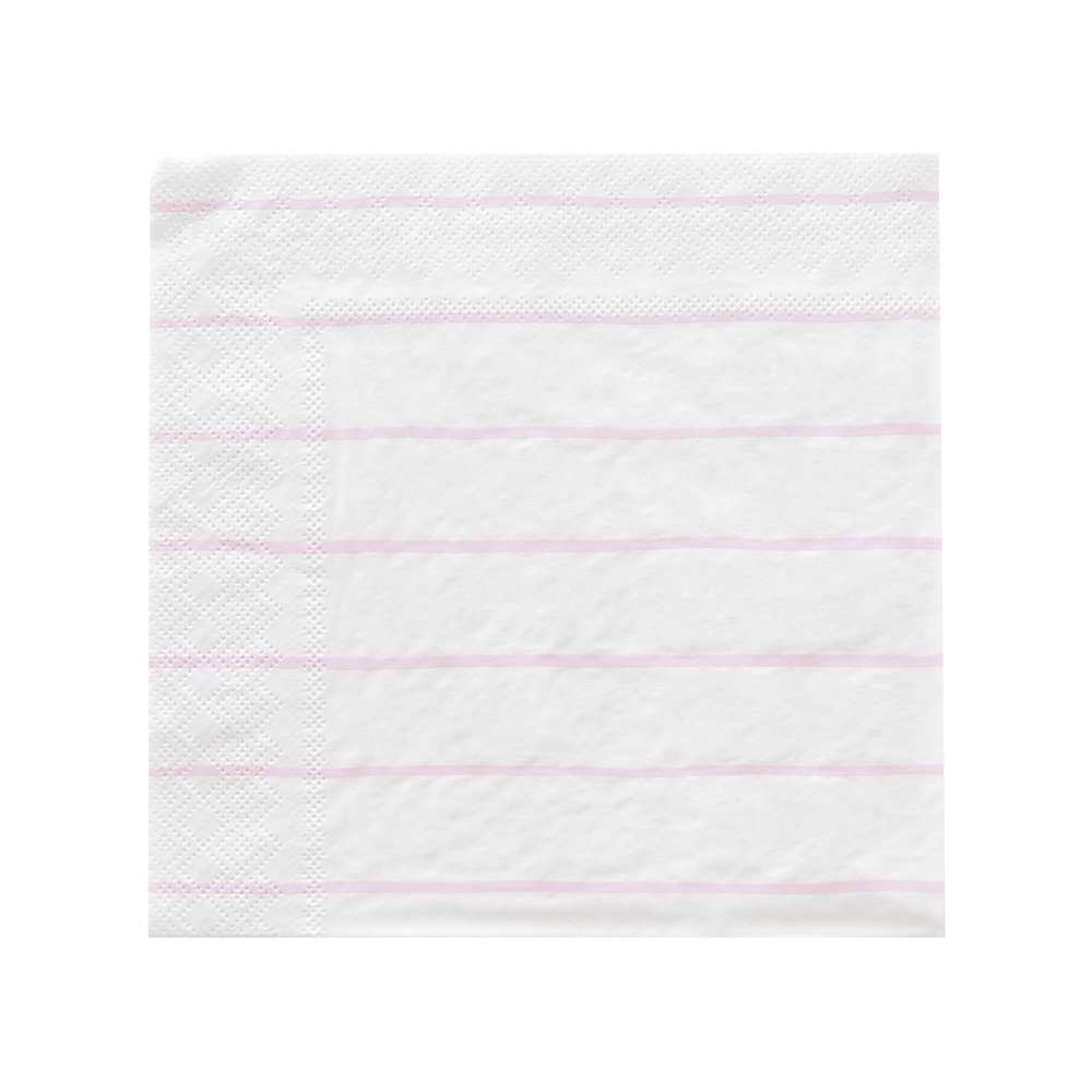 Jollity & Co. + Daydream Society - Frenchie Striped Large Napkins - 16 Pk.: Clementine - The Disco Edit