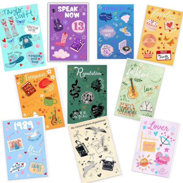 inviting affairs paperie - T.S Album Sticker Sheet (Taylor Swift) - The Disco Edit