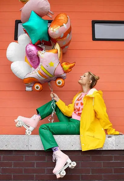 Colorful Roller Skate Foil Balloon - The Disco Edit