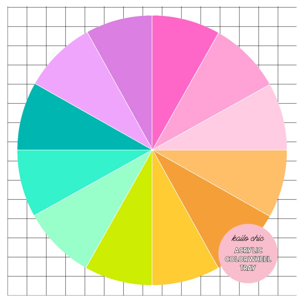 Kailo Chic - Rainbow color wheel acrylic tray - The Disco Edit