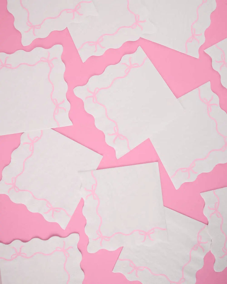 Bow Party Duo - set of 25 plates + napkins - The Disco Edit