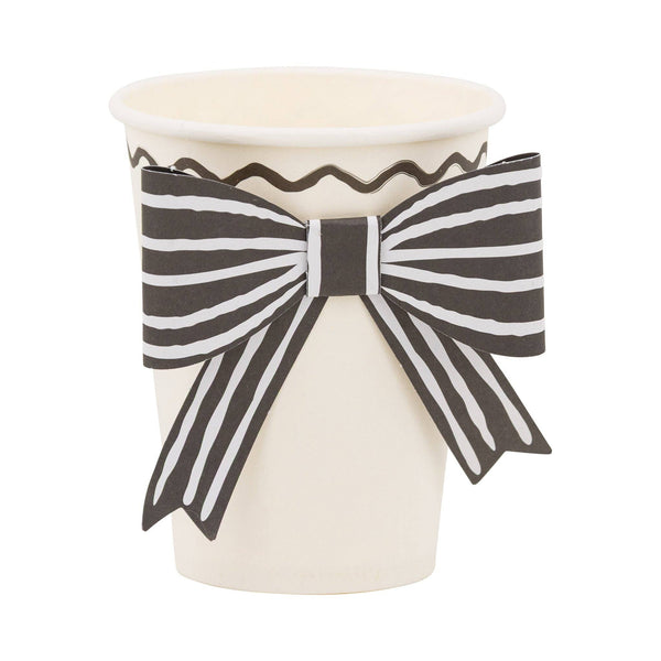 My Mind’s Eye - CLV1210 - Black and White Bow Party Cup