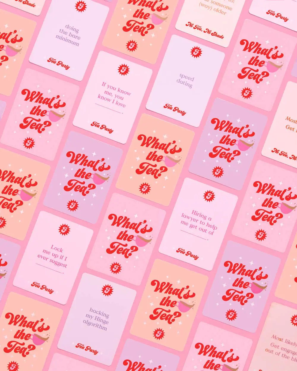 xo, Fetti - What's the Tea? Game - group card game - The Disco Edit