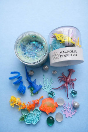 Magnolia Dough Co. - Kids Sensory Play Dough Jar | Mess-Free Under the Sea Toy