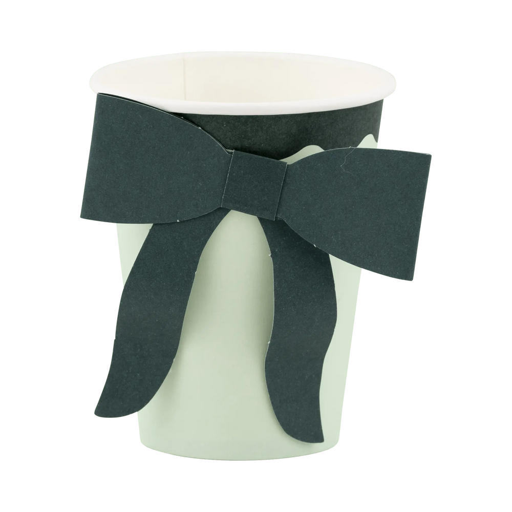 My Mind’s Eye - BOW1108 - Mint and Green Bow Paper Cups - The Disco Edit