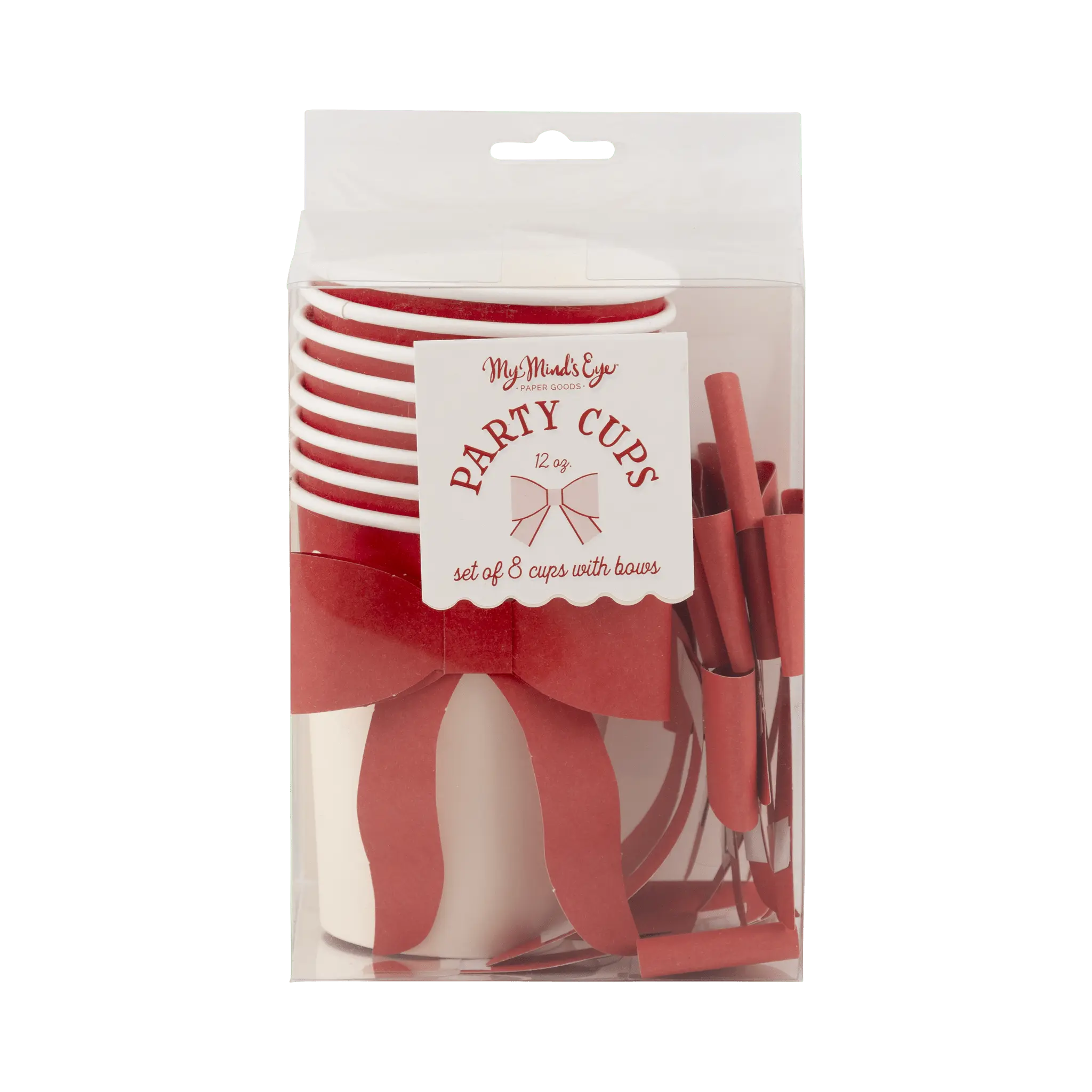 My Mind’s Eye - BOW1107 - Red and Pink Bow Paper Cups - The Disco Edit