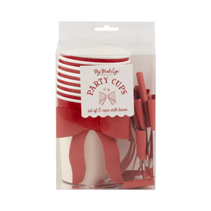 My Mind’s Eye - BOW1107 - Red and Pink Bow Paper Cups - The Disco Edit