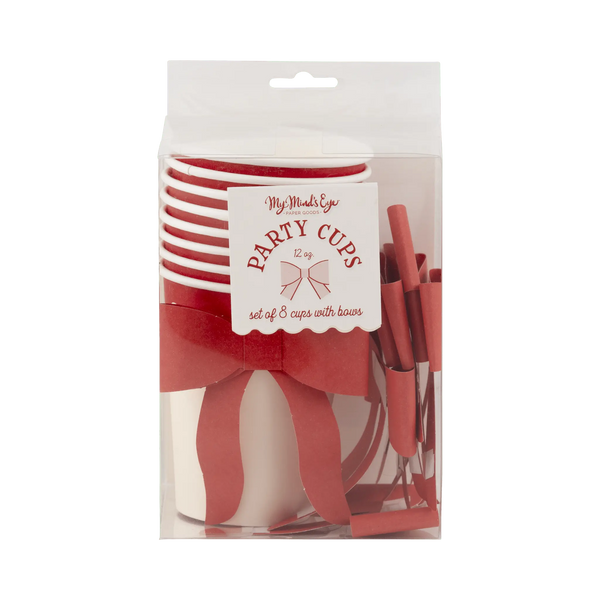 My Mind’s Eye - BOW1107 - Red and Pink Bow Paper Cups - The Disco Edit