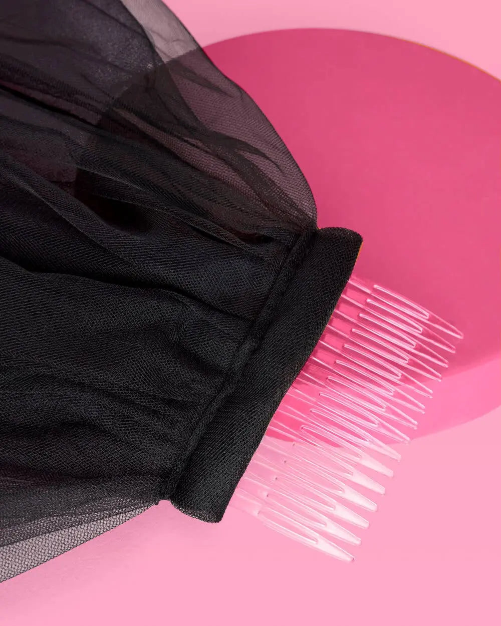 xo, Fetti - Bride or Die Veil - black tulle veil - The Disco Edit