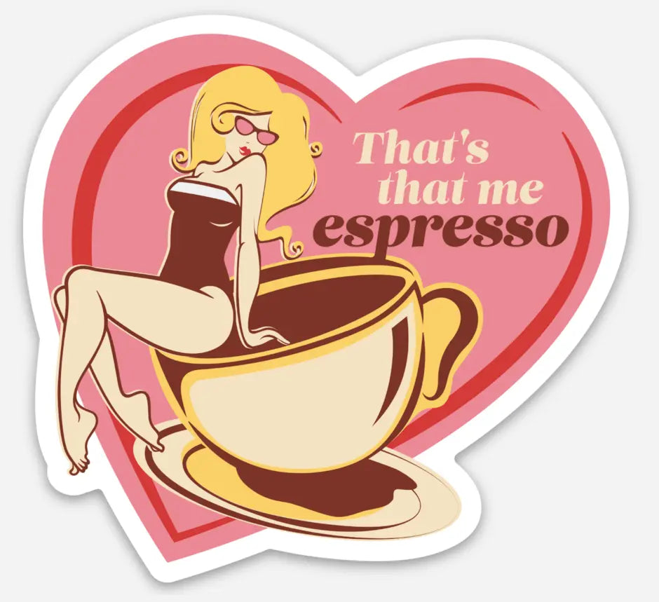 inviting affairs paperie - That's That Me Espresso Sticker (Sabrina Carpenter) - The Disco Edit