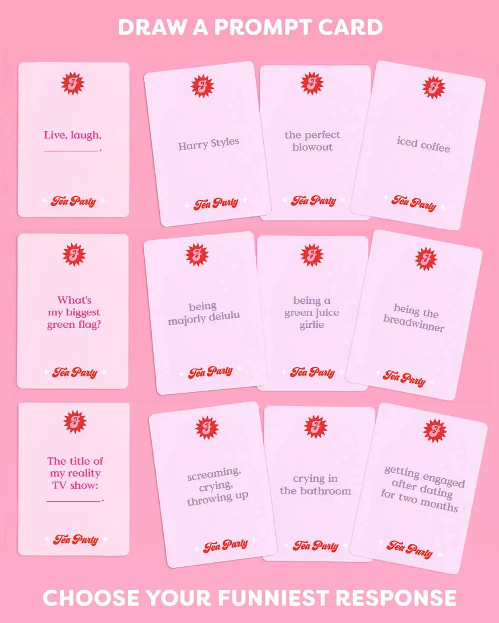 xo, Fetti - What's the Tea? Game - group card game - The Disco Edit