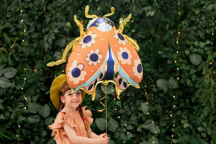 Ladybug Foil Balloon - Colorful Floral Party Decoration - The Disco Edit