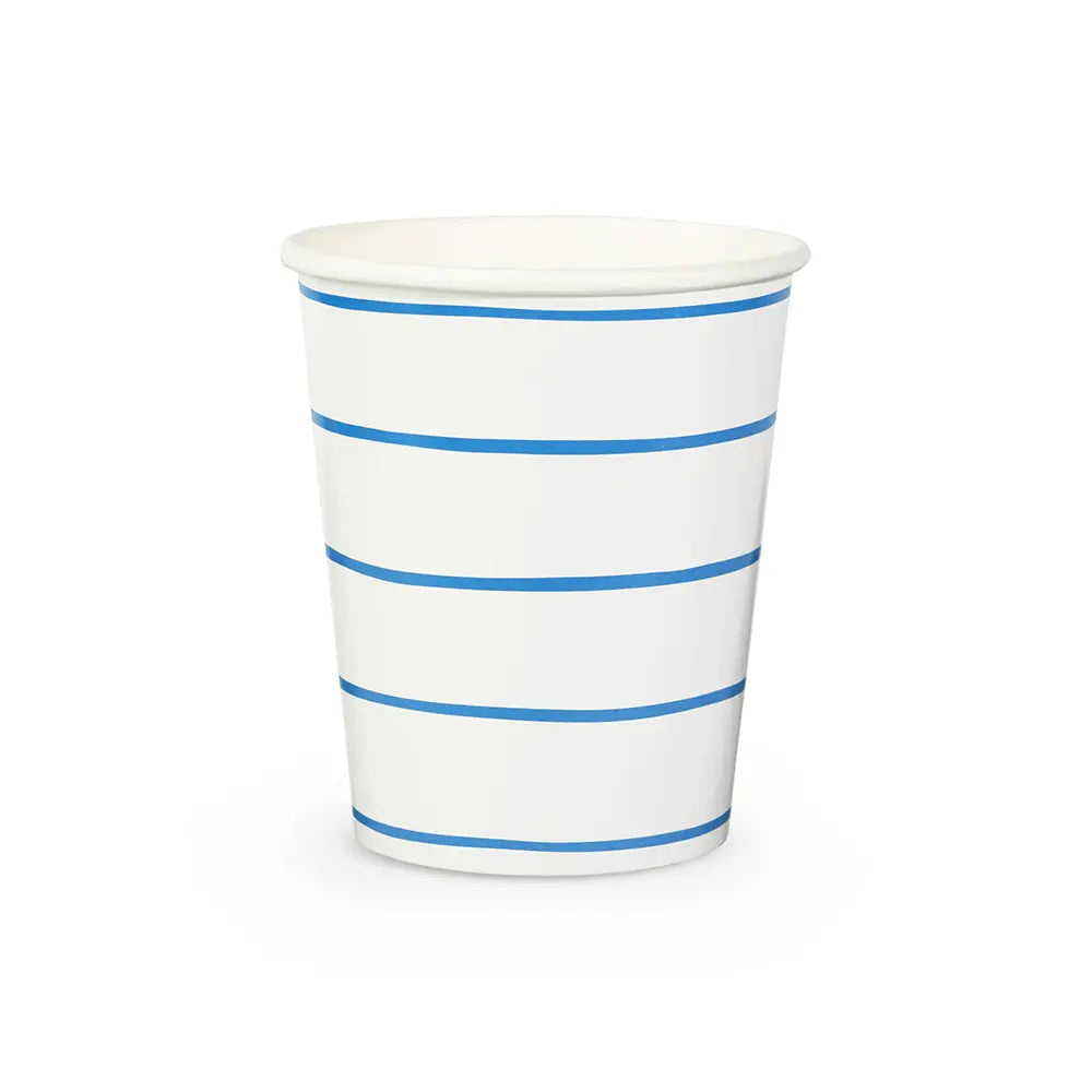 Jollity & Co. + Daydream Society - Frenchie Striped 9 oz Cups - 8 Pk.: Clementine - The Disco Edit