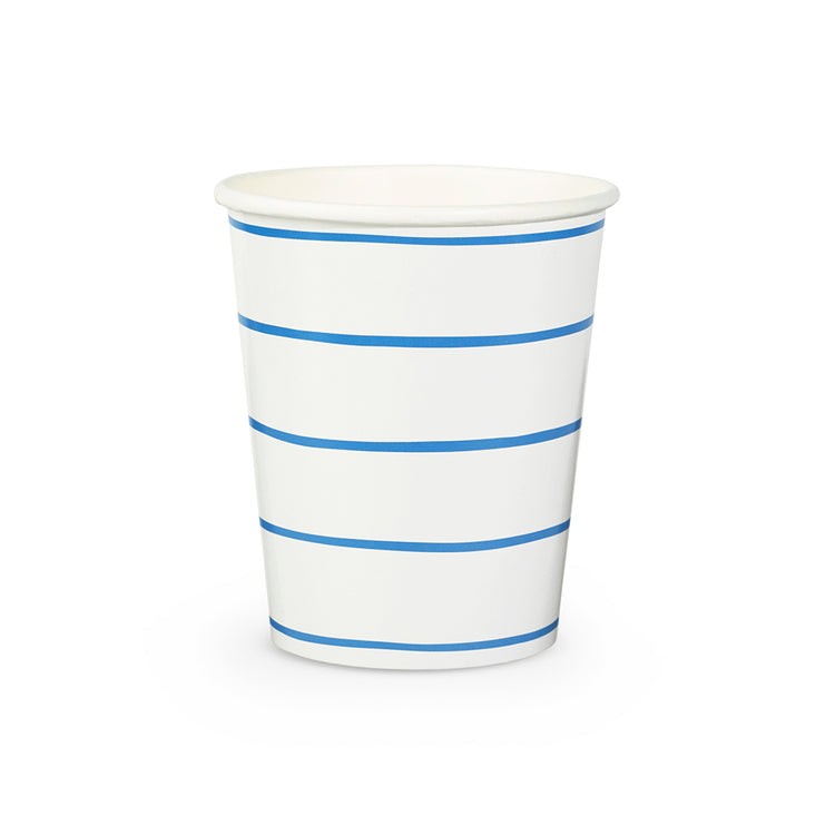 Jollity & Co. + Daydream Society - Frenchie Striped 9 oz Cups - 8 Pk.: Clementine - The Disco Edit