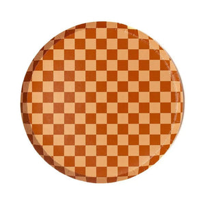 Jollity & Co. + Daydream Society - Check It! Dinner Plates - 8 Pk. - 11 Color Options: Cherry Crush - The Disco Edit