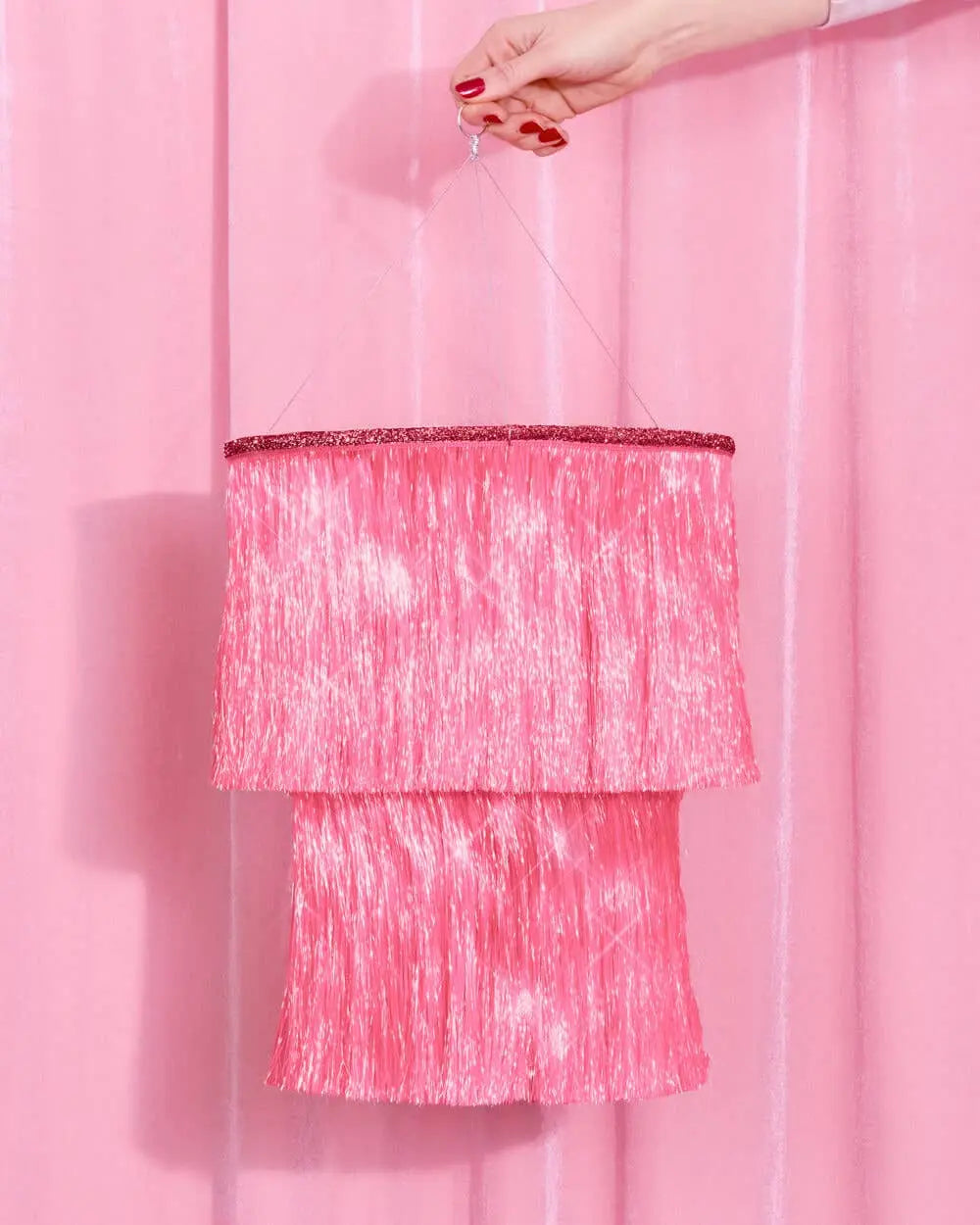 Pink Foil Party Chandelier - The Disco Edit