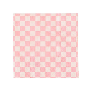 Jollity & Co. + Daydream Society - Check It! Large Napkins - 16 Pk. - 11 Color Options: Cherry Crush - The Disco Edit